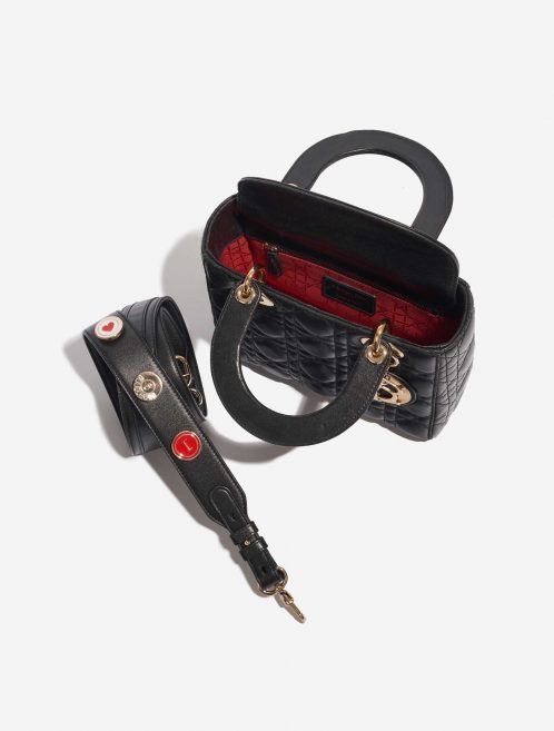 Pre-owned Dior bag Lady Small Lamb Black Black Inside | Sell your designer bag on Saclab.com