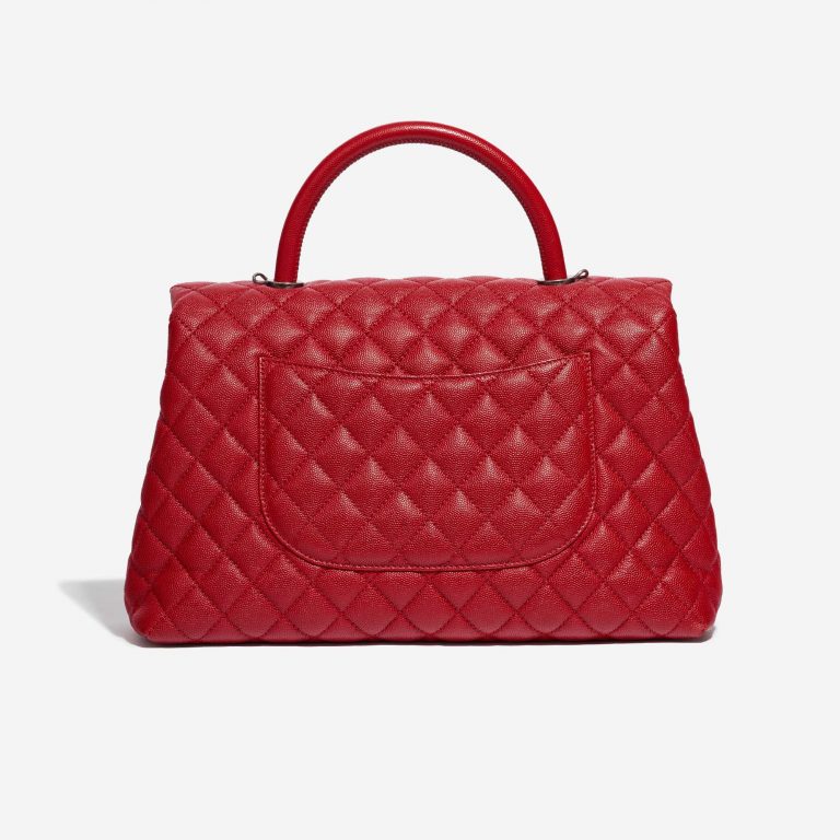 Pre-owned Chanel bag Timeless Handle Large Caviar Red Red Back | Sell your designer bag on Saclab.com
