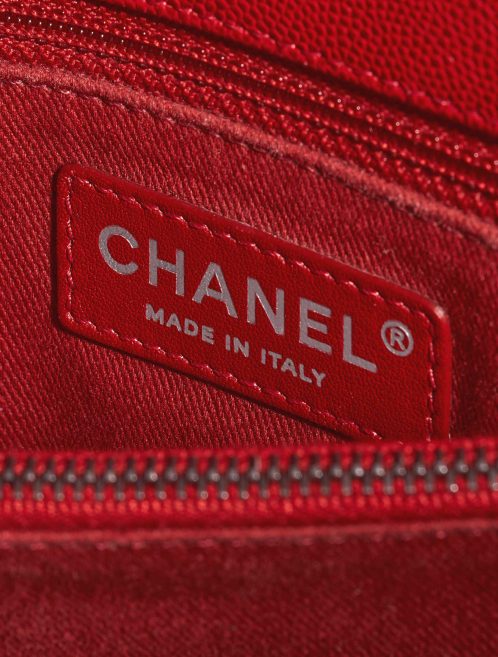 Pre-owned Chanel bag Timeless Handle Large Caviar Red Red Logo | Sell your designer bag on Saclab.com