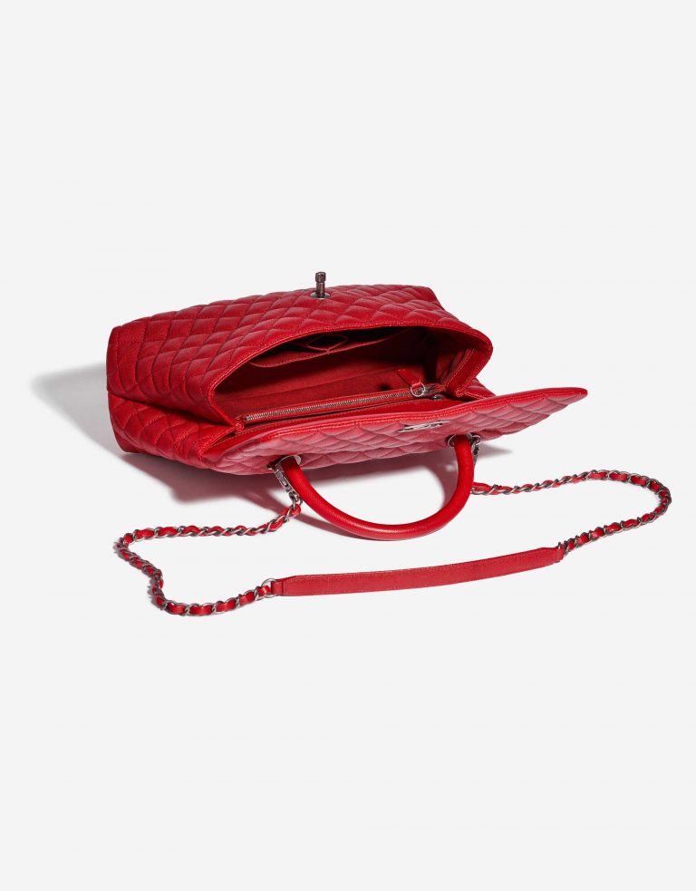 Pre-owned Chanel bag Timeless Handle Large Caviar Red Red Inside | Sell your designer bag on Saclab.com