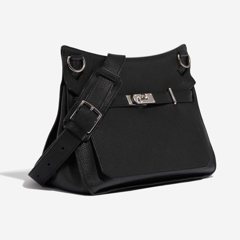 Pre-owned Hermès bag Jypsière 34 Clemence Black Black Side Front | Sell your designer bag on Saclab.com