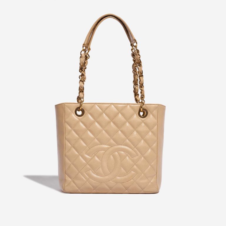 Pre-owned Chanel bag Shopping Tote PST Caviar Beige Beige Front | Sell your designer bag on Saclab.com