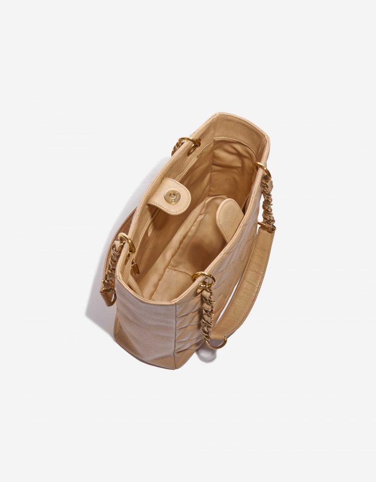 Pre-owned Chanel bag Shopping Tote PST Caviar Beige Beige Inside | Sell your designer bag on Saclab.com