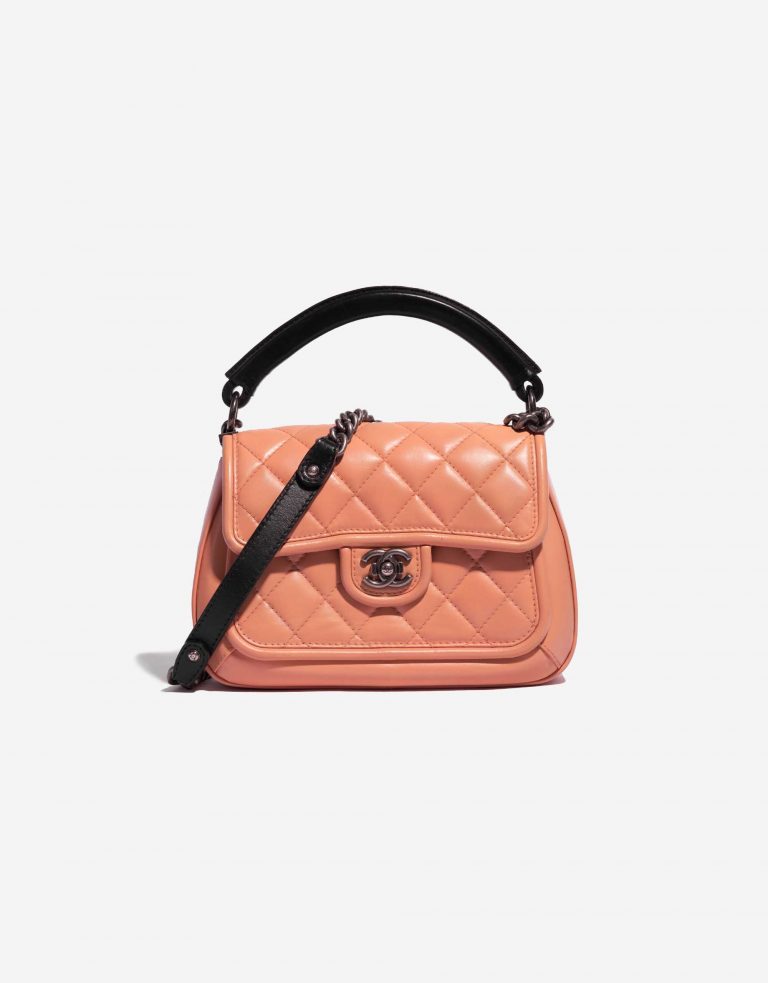 Pre-owned Chanel bag Timeless Handle Medium Lamb Beige Beige Front | Sell your designer bag on Saclab.com