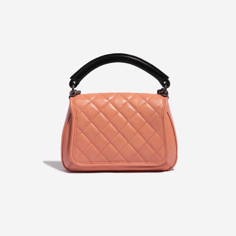 Pre-owned Chanel bag Timeless Handle Medium Lamb Beige Beige, Rose Back | Sell your designer bag on Saclab.com