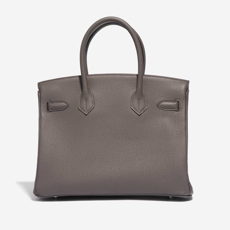 Pre-owned Hermès bag Birkin 30 Togo Gris Étain Back | Sell your designer bag on Saclab.com