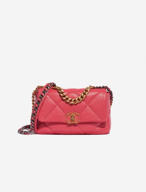 Pre-owned Chanel bag 19 Flap Bag Lamb Pink Pink Front | Sell your designer bag on Saclab.com
