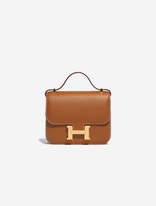Pre-owned Hermès bag Constance 18 Gold Epsom Gold Front | Sell your designer bag on Saclab.com