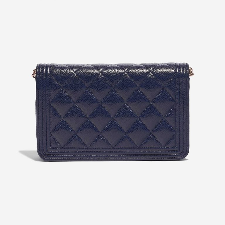 Pre-owned Chanel bag Boy WOC Caviar Blue Blue Back | Sell your designer bag on Saclab.com