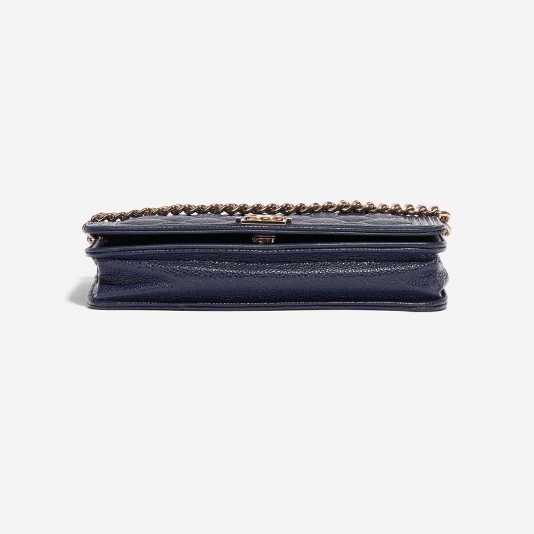 Pre-owned Chanel bag Boy WOC Caviar Blue Blue Bottom | Sell your designer bag on Saclab.com