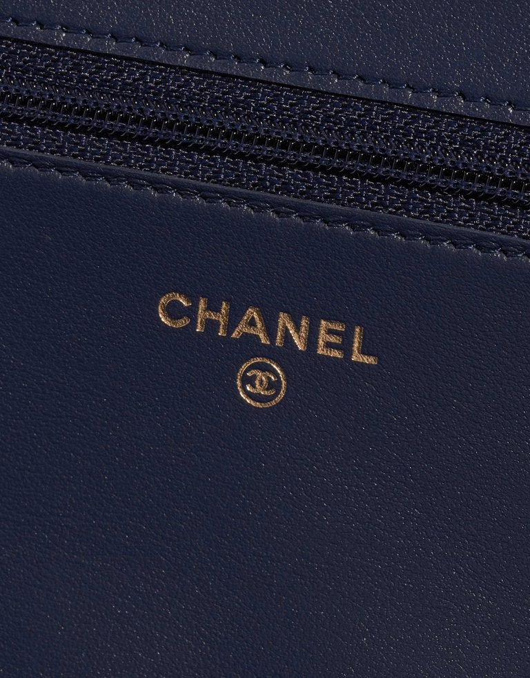 Pre-owned Chanel bag Boy WOC Caviar Blue Blue Logo | Sell your designer bag on Saclab.com