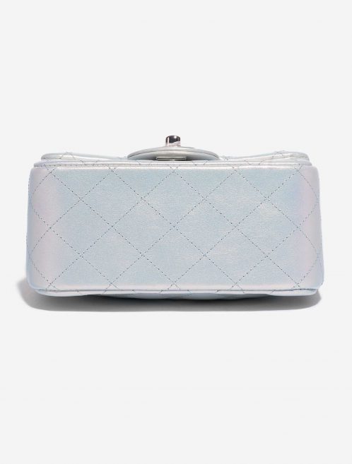 Pre-owned Chanel bag Timeless Square Mini Lamb Blue Iridescent Blue Bottom | Sell your designer bag on Saclab.com