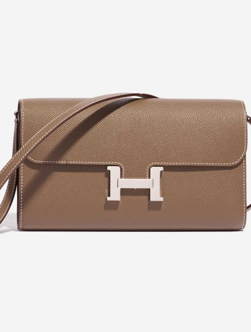Pre-owned Hermès bag Constance To Go Epsom Etoupe Brown Front | Sell your designer bag on Saclab.com
