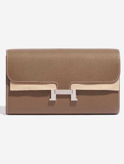 Pre-owned Hermès bag Constance To Go Epsom Etoupe Brown Front Velt | Sell your designer bag on Saclab.com