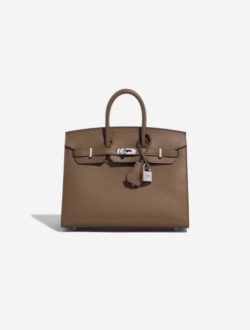 Pre-owned Hermès bag Birkin 25 Veau Madame Toundra Brown, Green, Grey Front | Sell your designer bag on Saclab.com