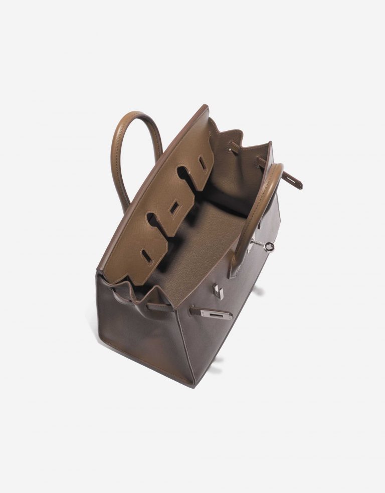 Pre-owned Hermès bag Birkin 25 Veau Madame Toundra Brown, Green, Grey Inside | Sell your designer bag on Saclab.com