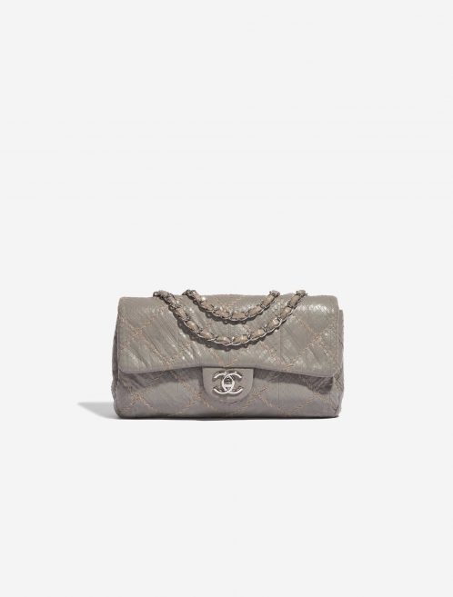 Pre-owned Chanel bag Timeless Medium Python Grey Grey Front | Sell your designer bag on Saclab.com
