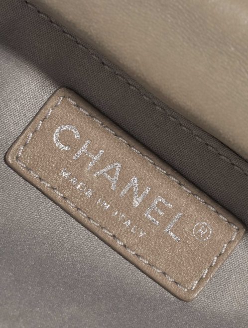 Pre-owned Chanel bag Timeless Medium Python Grey Grey Logo | Sell your designer bag on Saclab.com