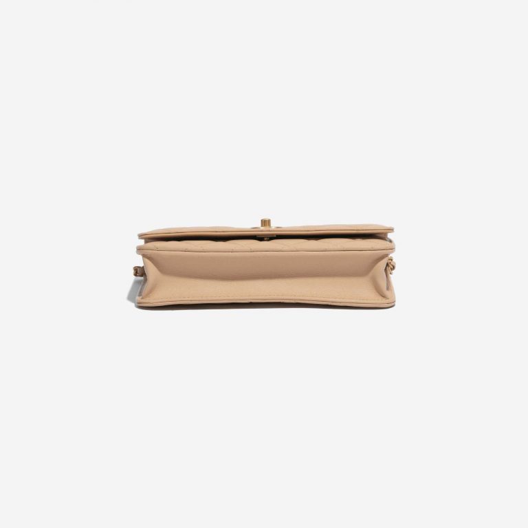 Pre-owned Chanel bag Timeless WOC Lamb Beige Beige, Brown Bottom | Sell your designer bag on Saclab.com