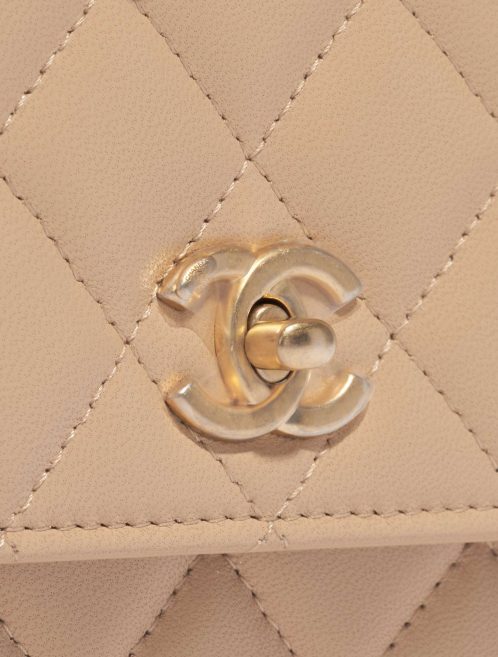 Pre-owned Chanel bag Timeless WOC Lamb Beige Beige, Brown Closing System | Sell your designer bag on Saclab.com