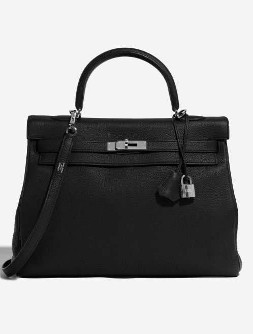 Pre-owned Hermès bag Kelly 35 HSS Togo Black Black Front | Sell your designer bag on Saclab.com
