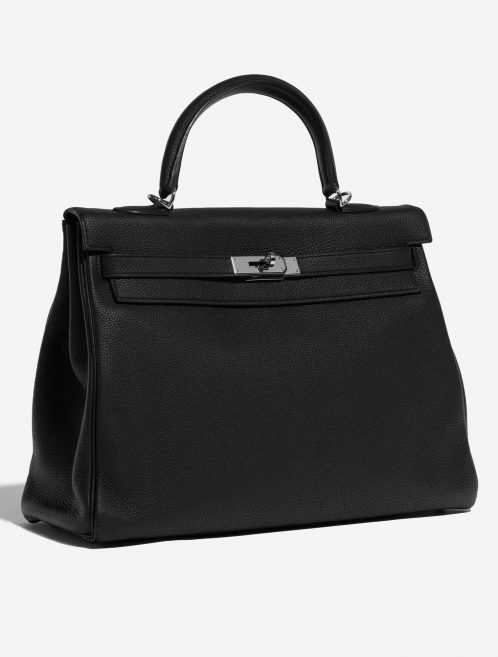 Pre-owned Hermès bag Kelly 35 HSS Togo Black Black Side Front | Sell your designer bag on Saclab.com