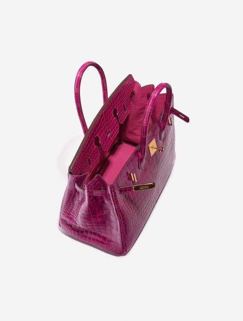 Pre-owned Hermès bag Birkin 35 Porosus Crocodile Rose Scheherazade Pink Inside | Sell your designer bag on Saclab.com