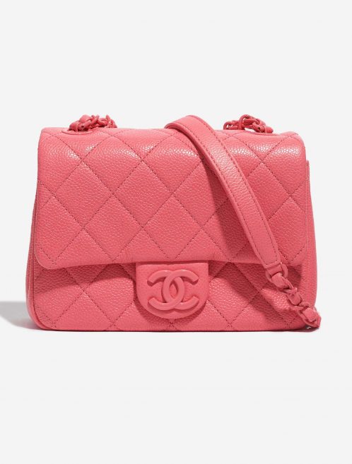Pre-owned Chanel bag Timeless Mini Square Incognito Pink Pink Front | Sell your designer bag on Saclab.com