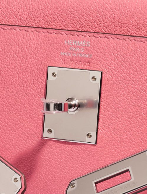 Pre-owned Hermès bag Kelly 28 Verso Evercolor Rose D’Été / Terre Battue Pink, Rose Logo | Sell your designer bag on Saclab.com