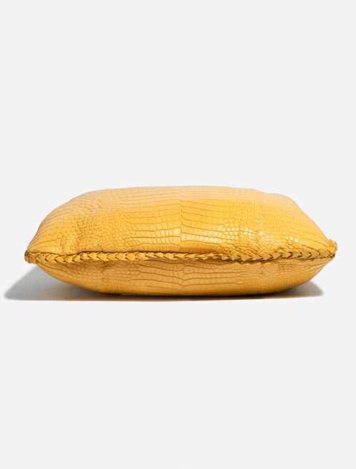 Pre-owned Bottega Veneta bag Hobo / Jodie Medium Matte Soft Crocodile Mirabelle Yellow Bottom | Sell your designer bag on Saclab.com