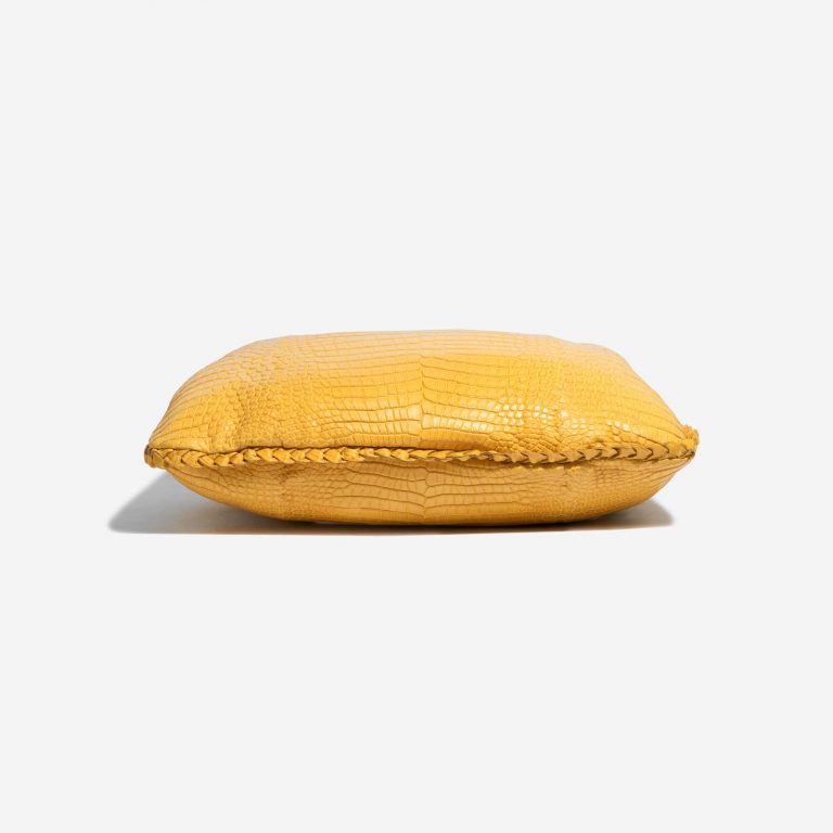 Pre-owned Bottega Veneta bag Hobo / Jodie Medium Matte Soft Crocodile Mirabelle Yellow Bottom | Sell your designer bag on Saclab.com