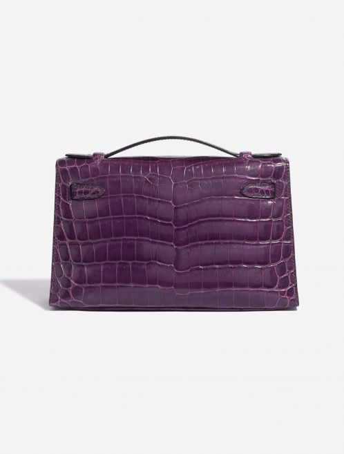 Pre-owned Hermès bag Kelly Pochette Alligator Amethyst Violet Back | Sell your designer bag on Saclab.com