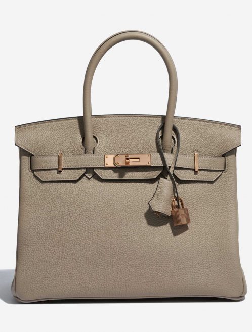 Pre-owned Hermès bag Birkin 30 Togo Gris Tourterelle Grey Front | Sell your designer bag on Saclab.com