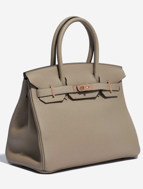 Pre-owned Hermès bag Birkin 30 Togo Gris Tourterelle Grey Side Front | Sell your designer bag on Saclab.com