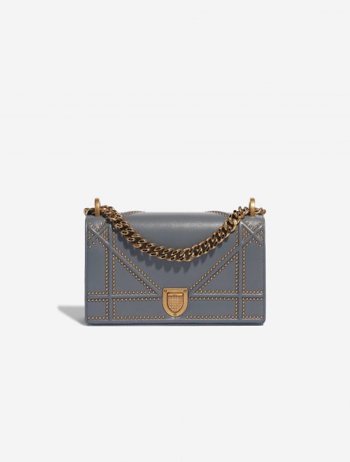 Pre-owned Dior bag Diorama Medium Calf Gray Front | Sell your designer bag on Saclab.com