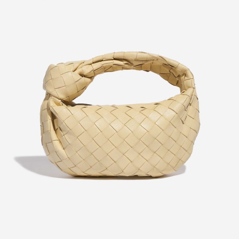 Pre-owned Bottega Veneta bag Jodie Mini Lamb Porridge Beige Front | Sell your designer bag on Saclab.com