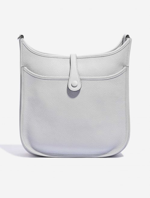 Pre-owned Hermès bag Evelyne 29 Taurillon Clemence Pale Blue Blue Back | Sell your designer bag on Saclab.com