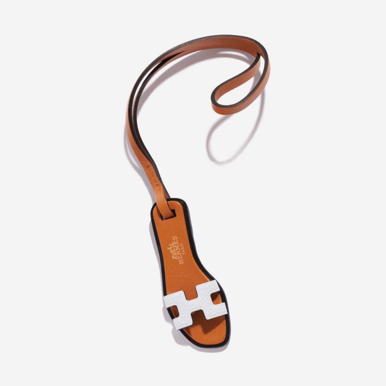 Pre-owned Hermès bag Oran Bag Charm PM Swift / Epsom Blue Brume / Gold / Black Black, Gold, Multicolour Front | Sell your designer bag on Saclab.com