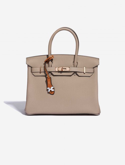 Pre-owned Hermès bag Oran Bag Charm PM Swift / Epsom Blue Brume / Gold / Black Black, Gold, Multicolour Front | Sell your designer bag on Saclab.com