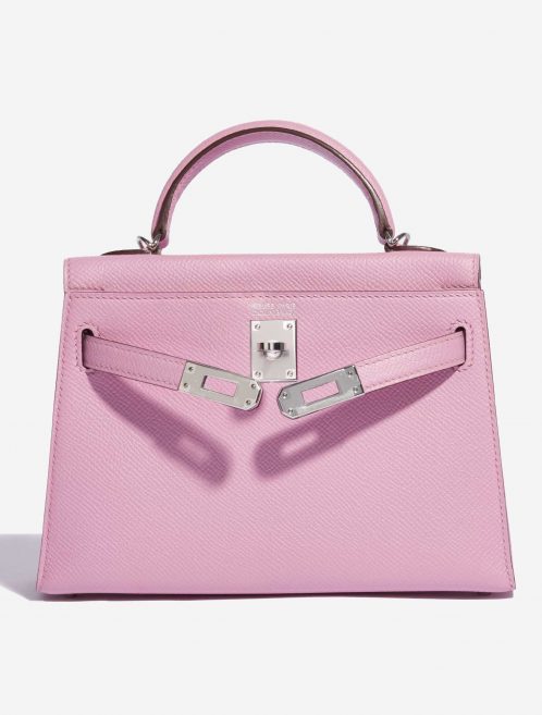 Pre-owned Hermès bag Kelly Mini Epsom Mauve Sylvestre Pink Front Open | Sell your designer bag on Saclab.com