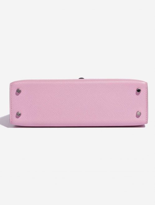 Pre-owned Hermès bag Kelly Mini Epsom Mauve Sylvestre Pink Bottom | Sell your designer bag on Saclab.com