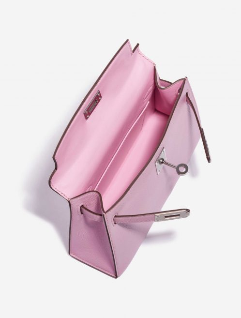 Pre-owned Hermès bag Kelly Mini Epsom Mauve Sylvestre Pink Inside | Sell your designer bag on Saclab.com