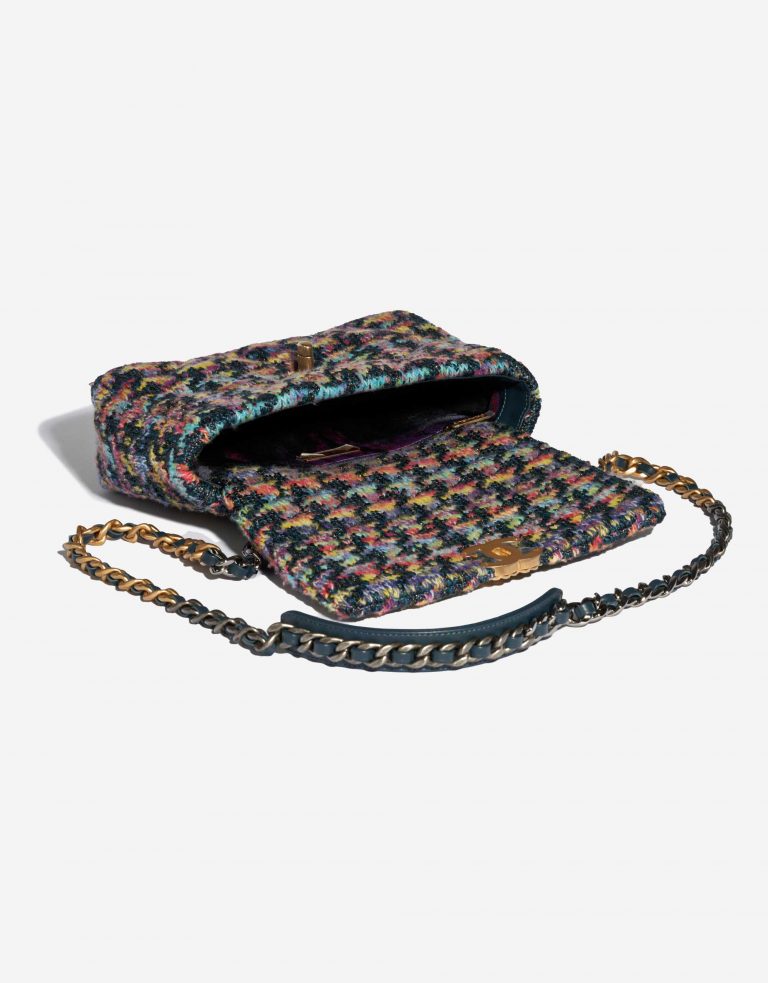 Pre-owned Chanel bag 19 Flap Bag Tweed Multicolour Multicolour Inside | Sell your designer bag on Saclab.com