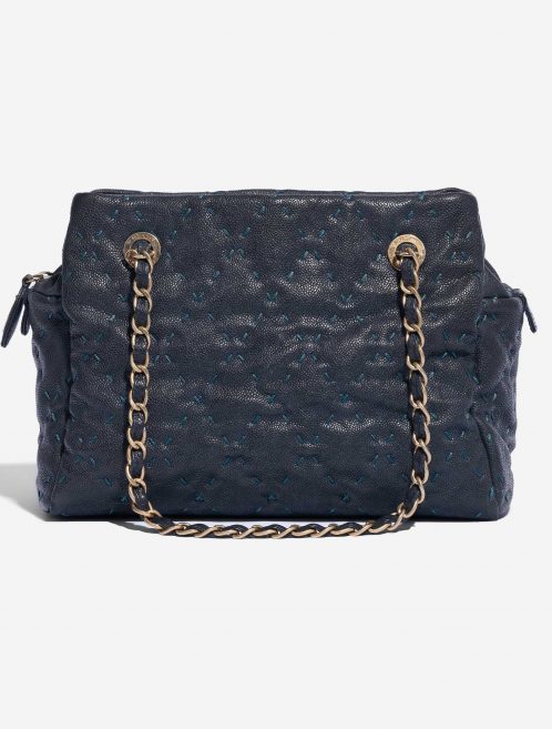 Pre-owned Chanel bag Shopping Tote PST Caviar Dark Blue Blue Front | Sell your designer bag on Saclab.com