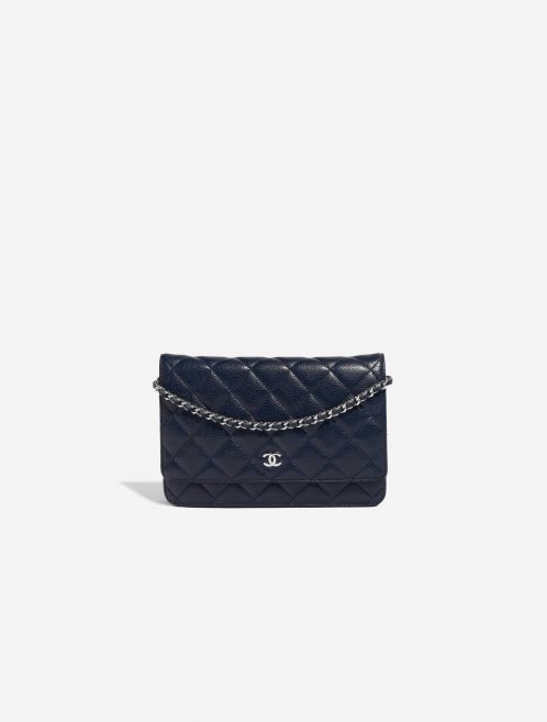 Pre-owned Chanel bag Timeless WOC Caviar Dark Blue Blue Front | Sell your designer bag on Saclab.com