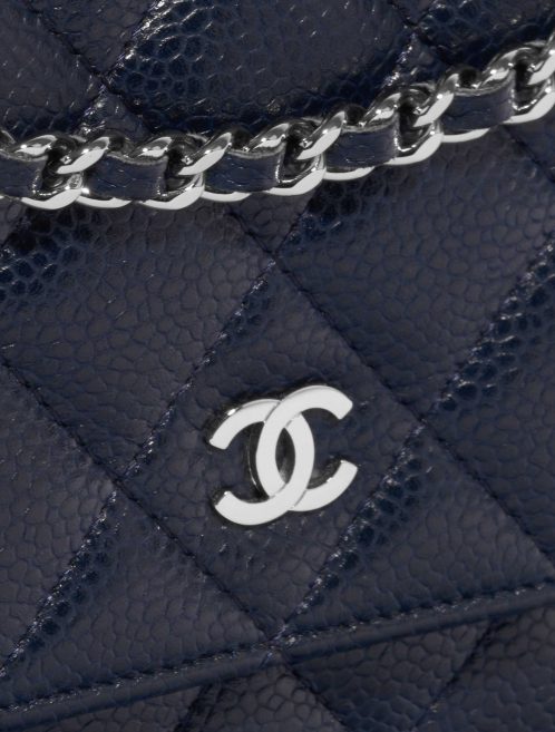 Pre-owned Chanel bag Timeless WOC Caviar Dark Blue Blue Closing System | Sell your designer bag on Saclab.com