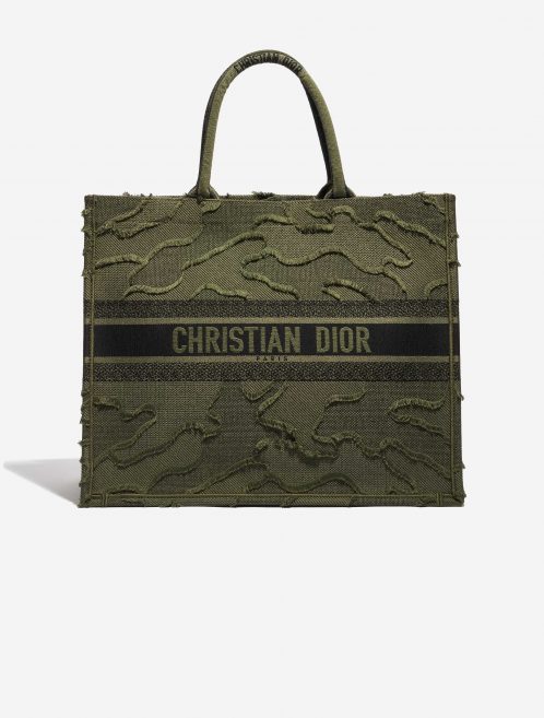 Pre-owned Dior bag Book Tote Large Camouflage Embroidery Canvas Green Green Front | Sell your designer bag on Saclab.com
