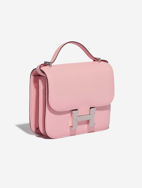 Pre-owned Hermès bag Constance 18 Chèvre Mysore Rose Sakura Rose Side Front | Sell your designer bag on Saclab.com