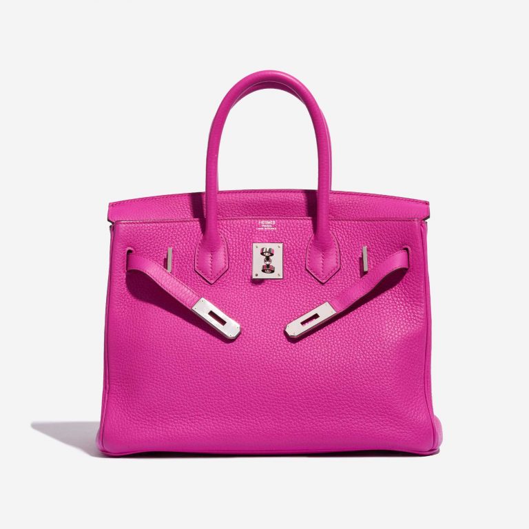 Pre-owned Hermès bag Birkin 30 Clemence Magnolia Pink Front Open | Sell your designer bag on Saclab.com