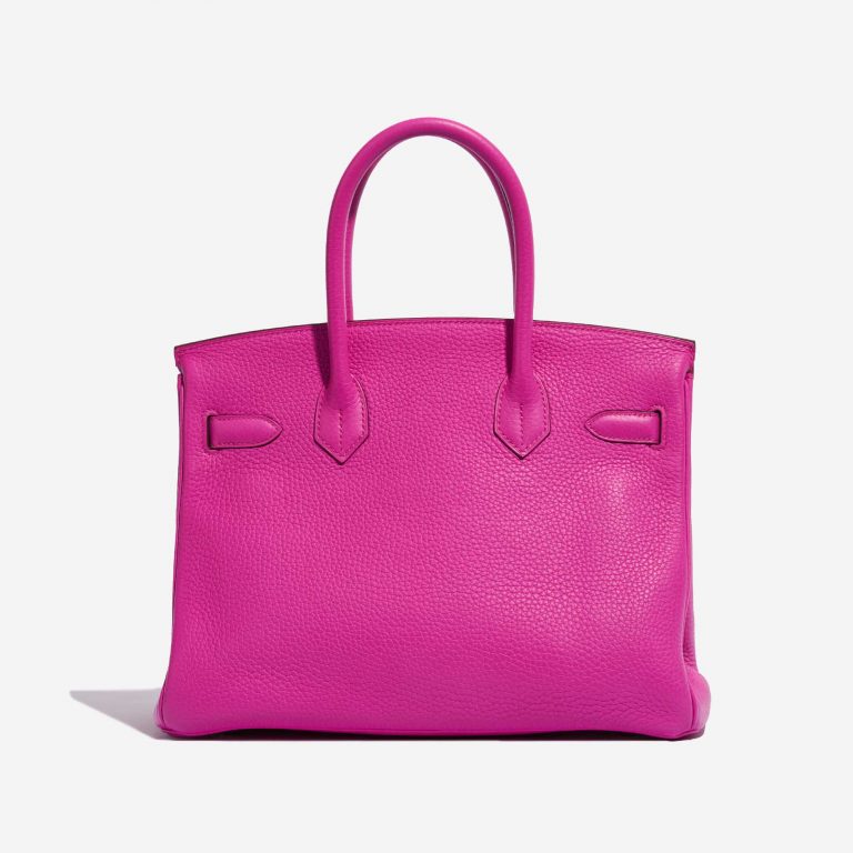 Pre-owned Hermès bag Birkin 30 Clemence Magnolia Pink Back | Sell your designer bag on Saclab.com